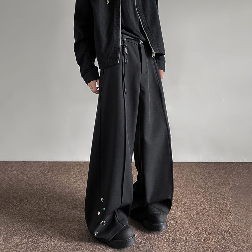 Mens Trousers Button Decoratio - огляд і ціна Street Fashion Men 2025
