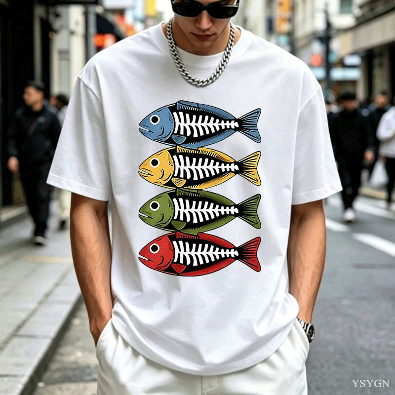 Mens Cotton Tee Retro Color Fi - огляд і ціна Street Fashion For Short Guys