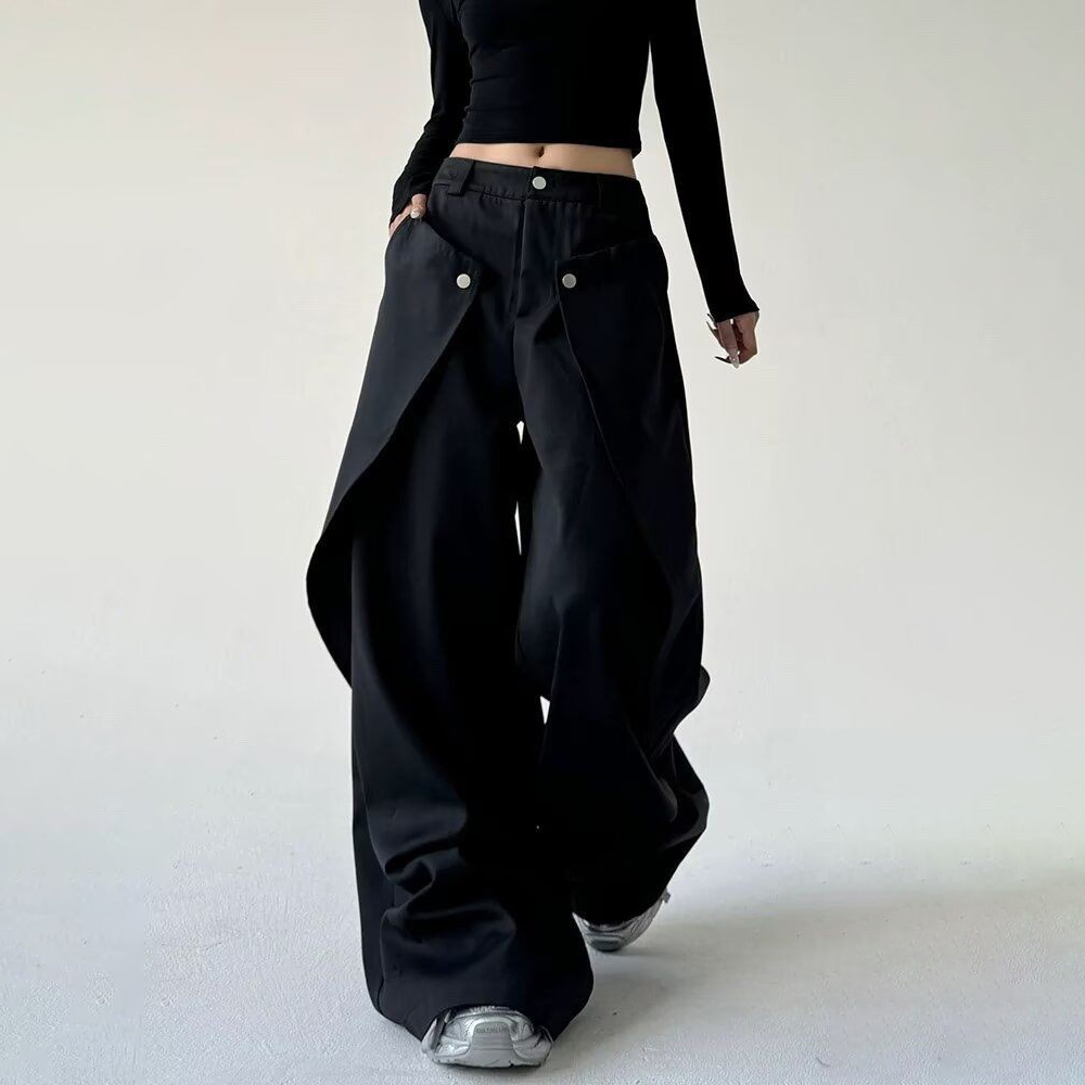 Mens Trousers Stitching Double - огляд і ціна Street Fashion Men 2025
