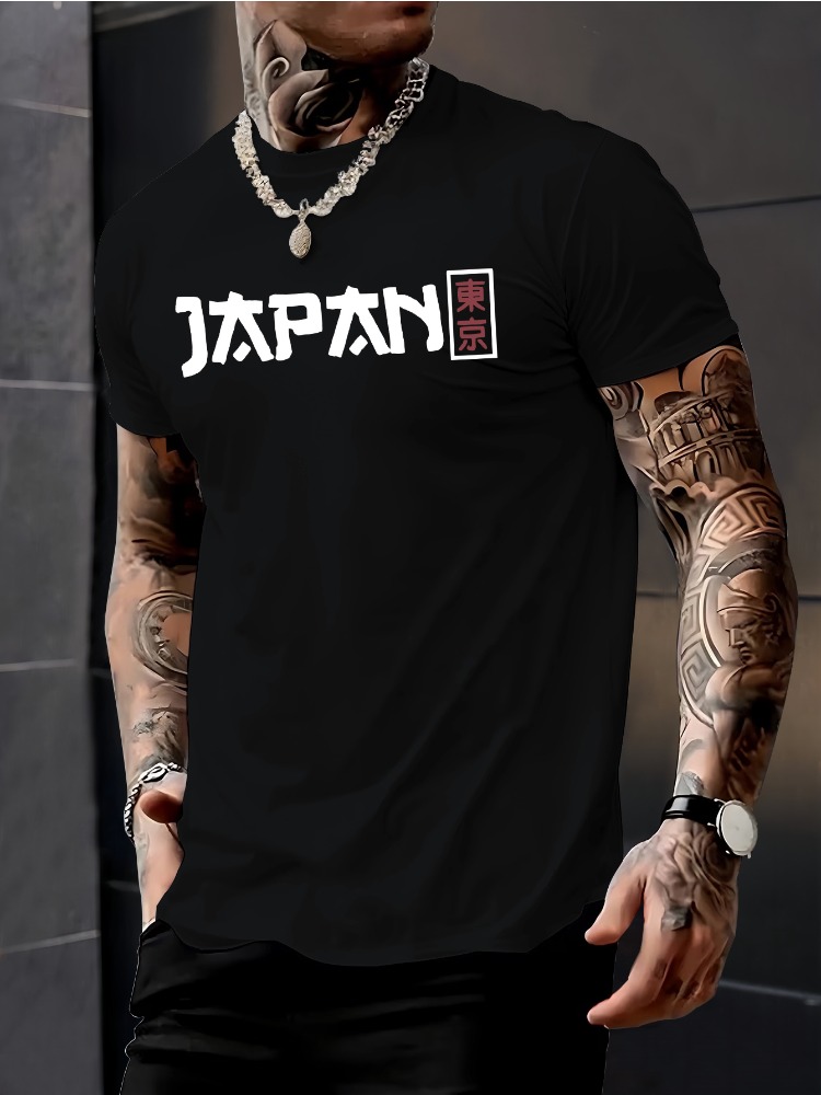 Male Short Sleeve Crew Neck Te - огляд і ціна Street Fashion For Short Guys